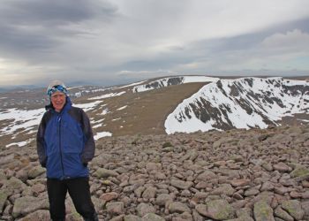 Fred at summit Cairn Toul