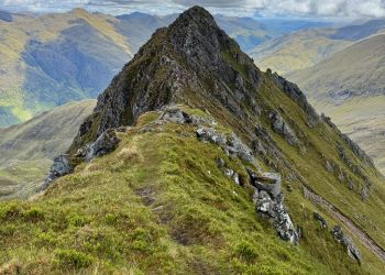 Looking back down the Forcan Ridge